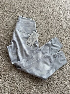 Lululemon Wonder Under Light Gray Camo Leggings